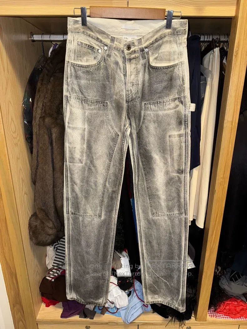 Helmut Lang Helmut Lang Motorcycle Wax-Dyed Denim Pants Size US 28 / EU 44 - 3 Thumbnail