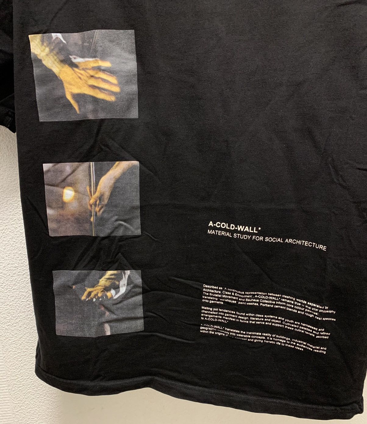 A-COLD-WALL* ACW A COLD WALL material study black full print t-shirt M sz Size US M / EU 48-50 / 2 - 4 Thumbnail