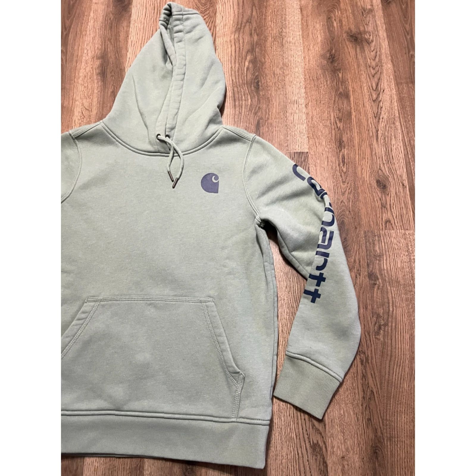 Carhartt Carhartt Hoodie Women’s Small Green Pullover Relaxed Fit Logo Shirt) Size S / US 4 / IT 40 - 4 Thumbnail