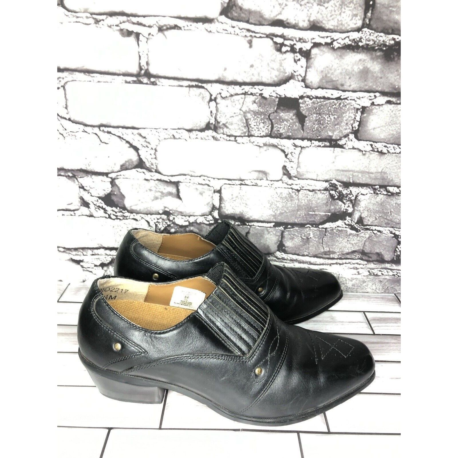 Other Dingo Black Leather Casual Low Cut Heel Booties Shoes Women Size US 9.5 / IT 39.5 - 11 Thumbnail