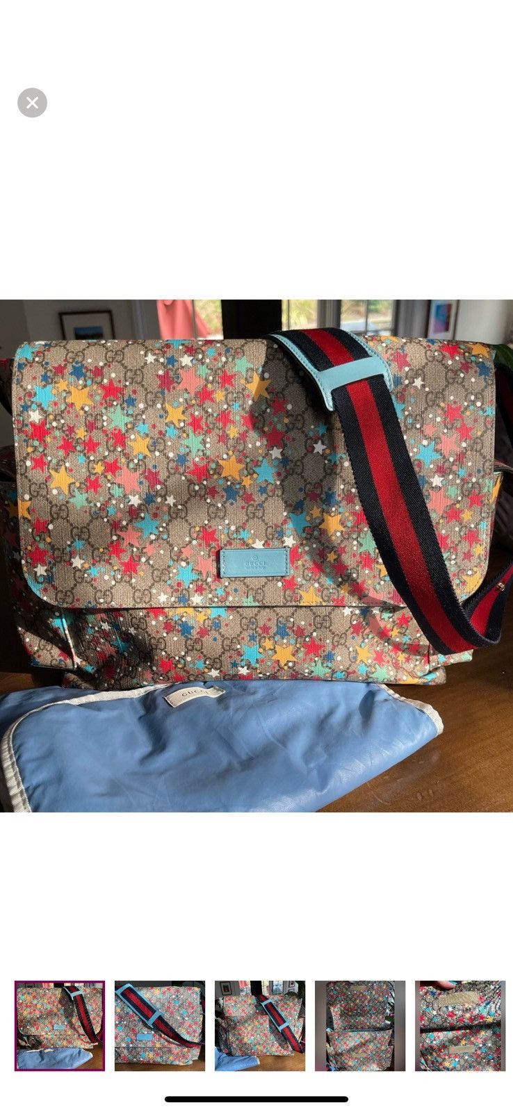 Gucci GUCCI GG Supreme Star Diaper Bag Size ONE SIZE - 1 Thumbnail