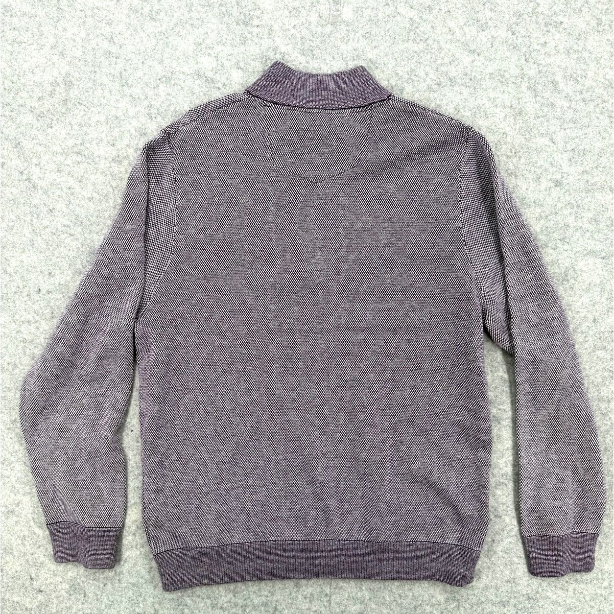 Robert Graham NWT Robert Graham Shane Purple Quarter Zip Knit Sweater Size US XL / EU 56 / 4 - 6 Thumbnail