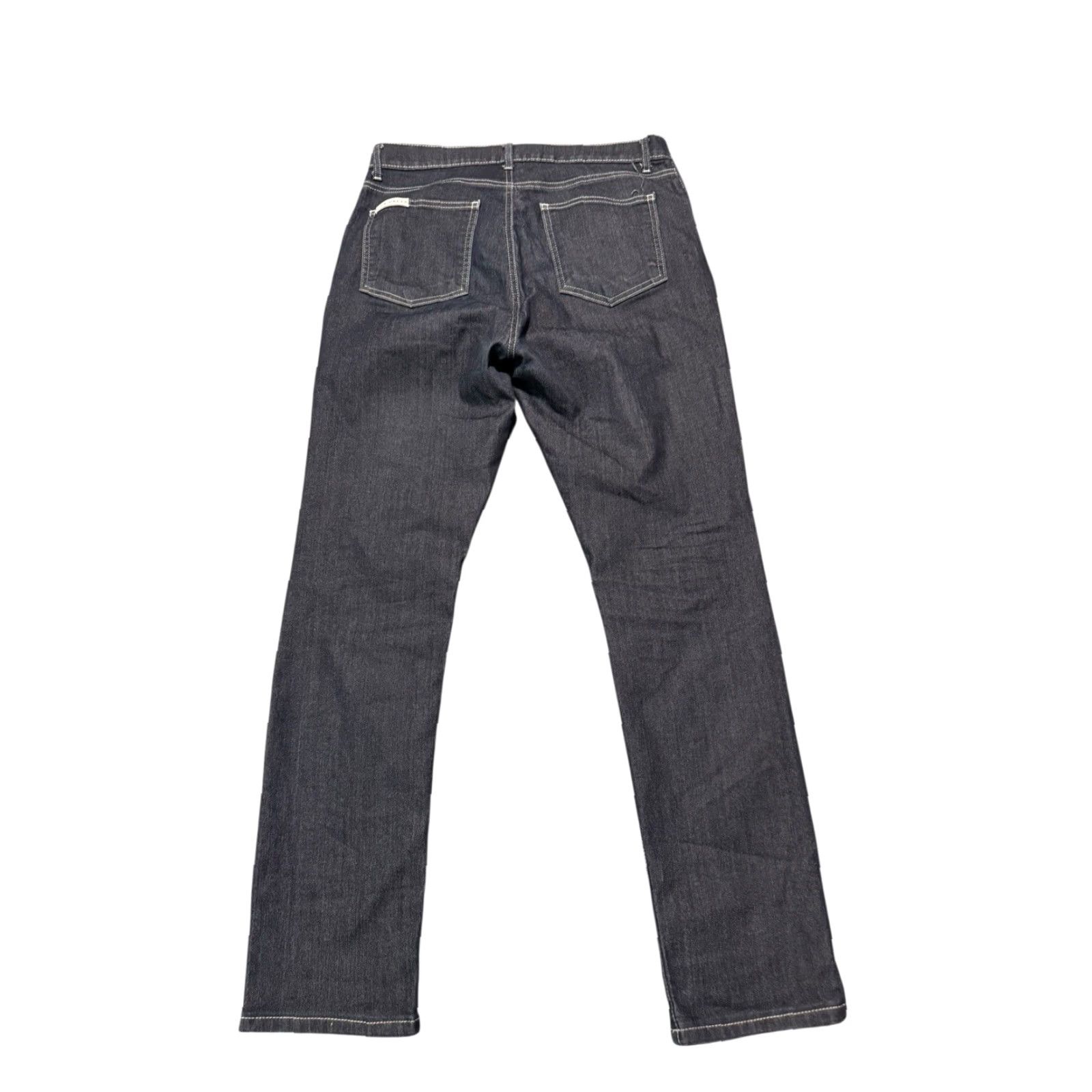 Delta Tom James Jeans Mens 31x28 Delta Blue Denim Tapered Stretch Dark Wash USA Regular 31in Inseam Pockets Size US 31 - 5 Thumbnail
