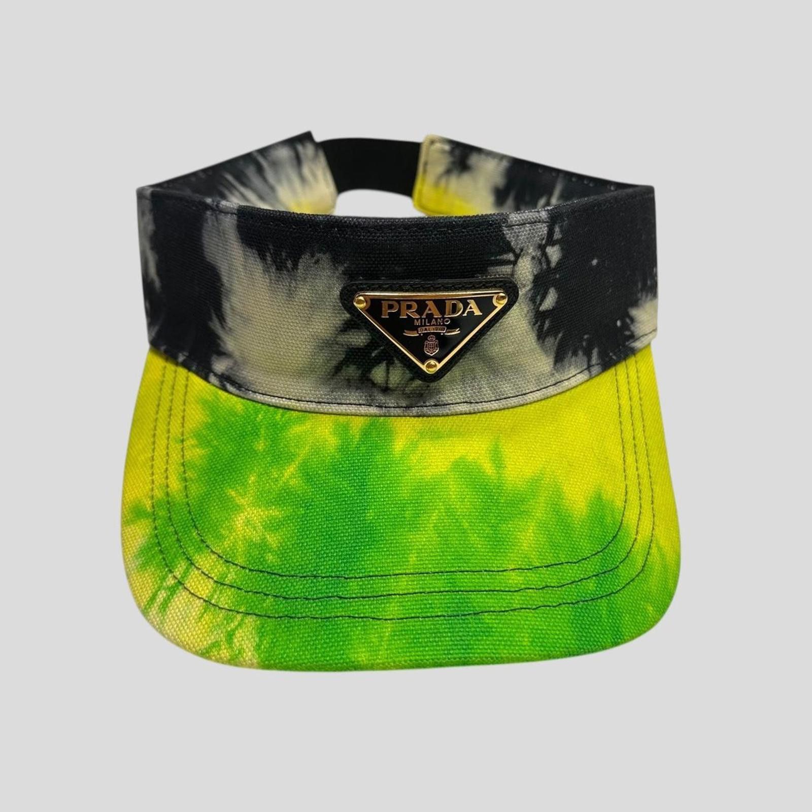 Prada Prada Milano Tie-Dye Triangle Logo Visor Cap - M Size ONE SIZE - 3 Thumbnail