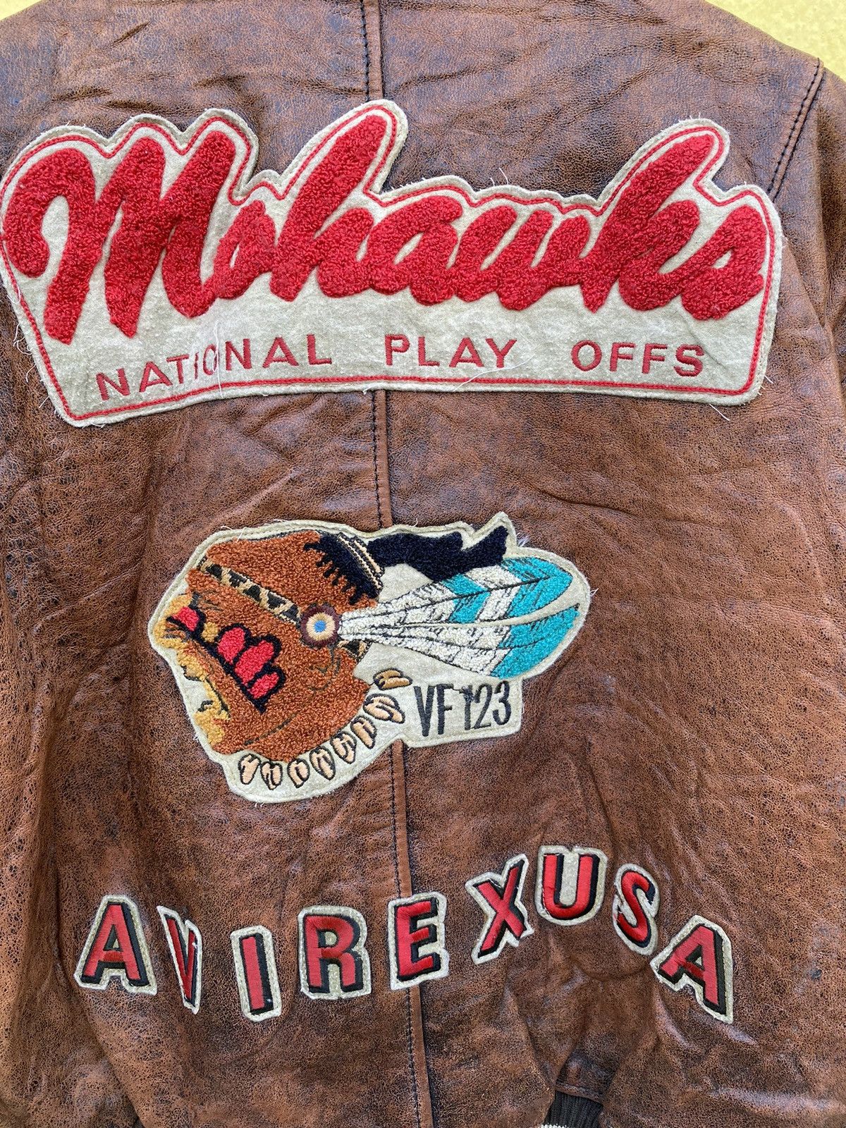 Avirex Vintage Avirex Mohawks leather varsity jacket Size US XS / EU 42 / 0 - 12 Thumbnail