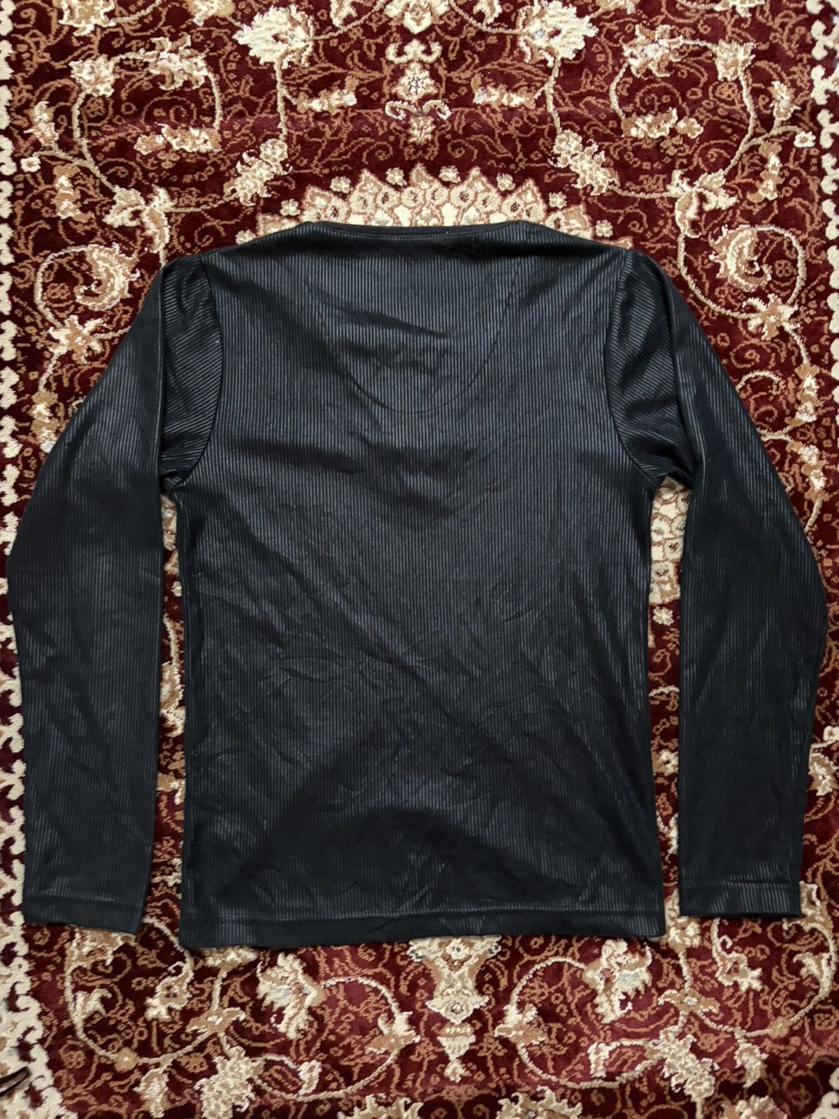 semanticdesign Semantic Design V-Neck Zipper Striped Long Sleeve Tee Shirt Size US S / EU 44-46 / 1 - 2 Thumbnail
