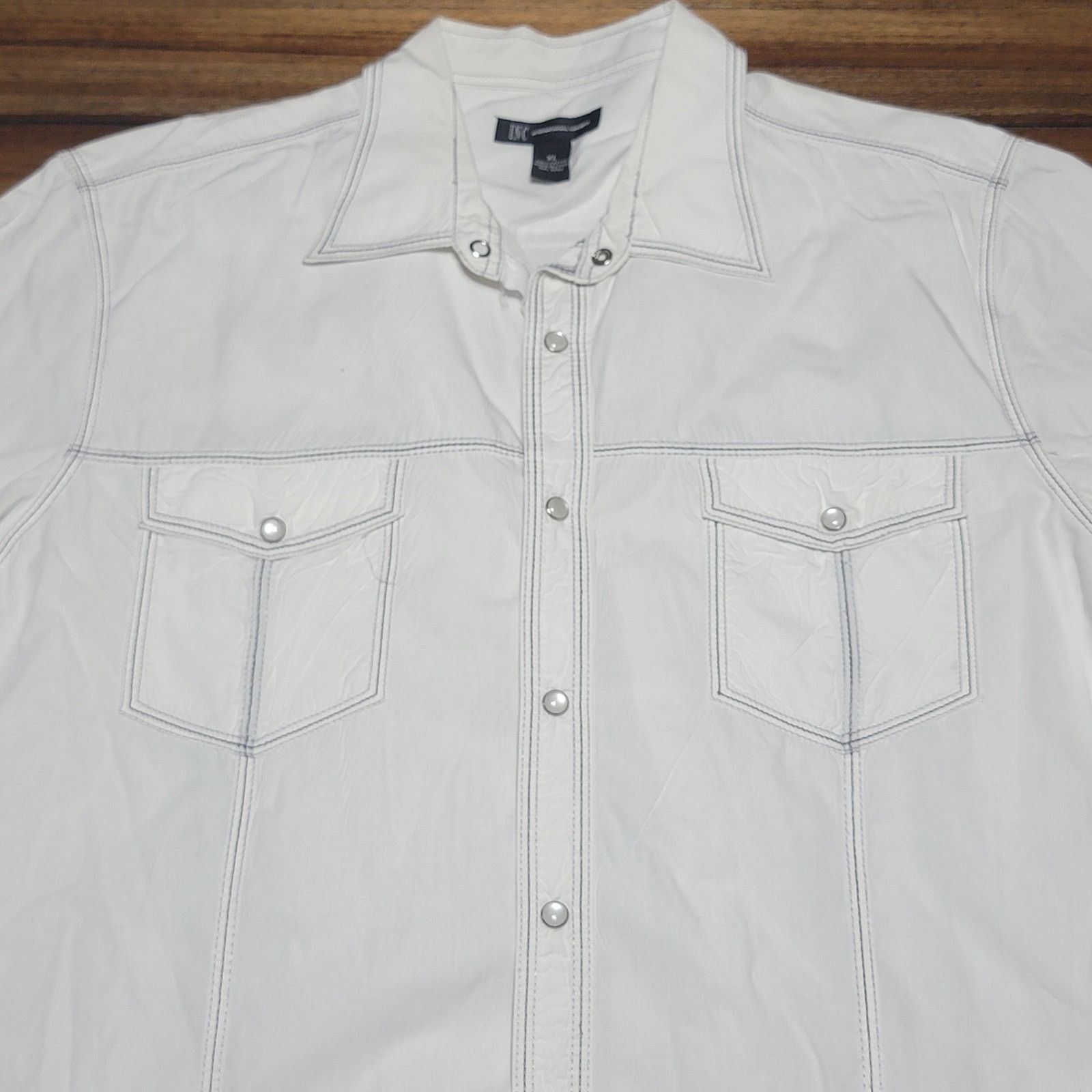 Other INC LS White Pearl Snap Western Shirt - Size XL Size US XL / EU 56 / 4 - 2 Thumbnail