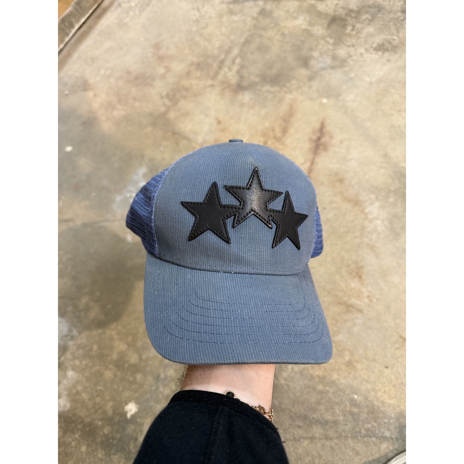 Amiri Amiri Three Star Blue Black Stars Used OSFM Size ONE SIZE - 1 Thumbnail