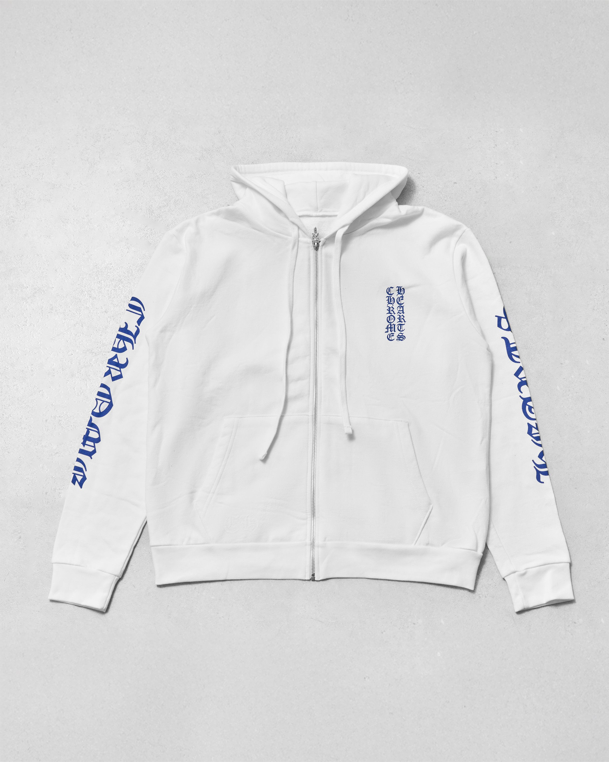 Chrome Hearts CHROME HEARTS FLEECE ZIP BLUE PRINT HOODIE WHITE Size US M / EU 48-50 / 2 - 1 Thumbnail