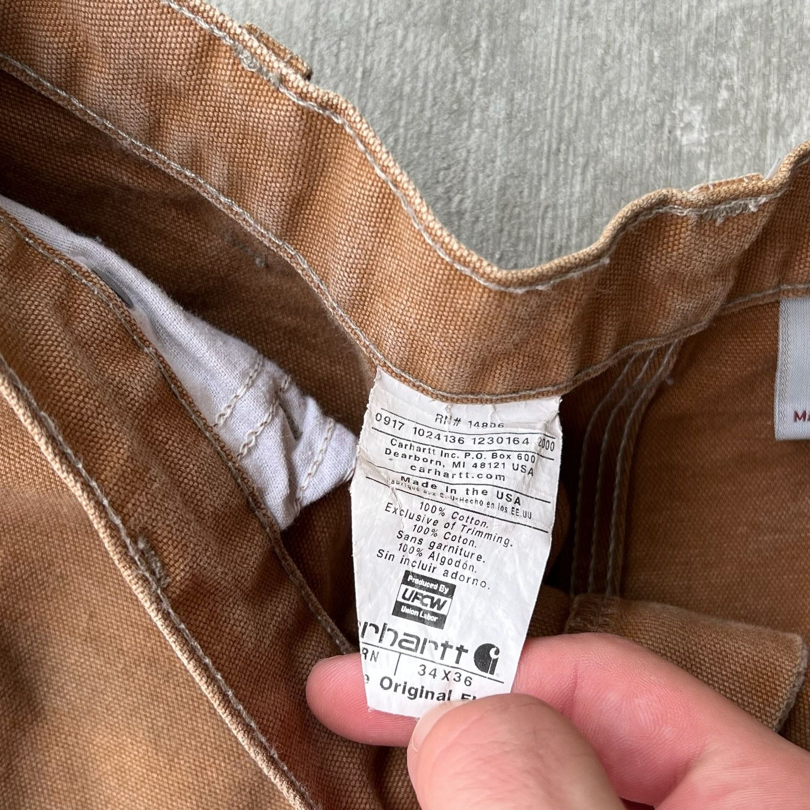 Carhartt × Vintage Carhartt brown double knee work wear carpenter pants Size US 32 / EU 48 - 6 Thumbnail