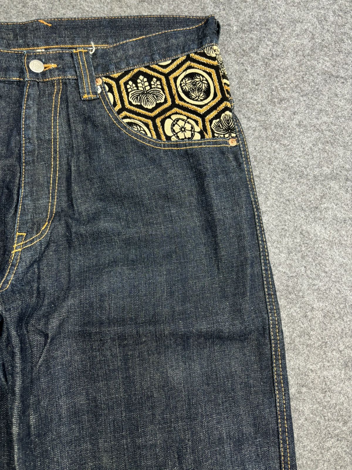 Designer 💥BAGGY💥Rare JUVENILE DELINQUENT X JAPAN BLUE Denim F549 Size US 37 - 3 Thumbnail