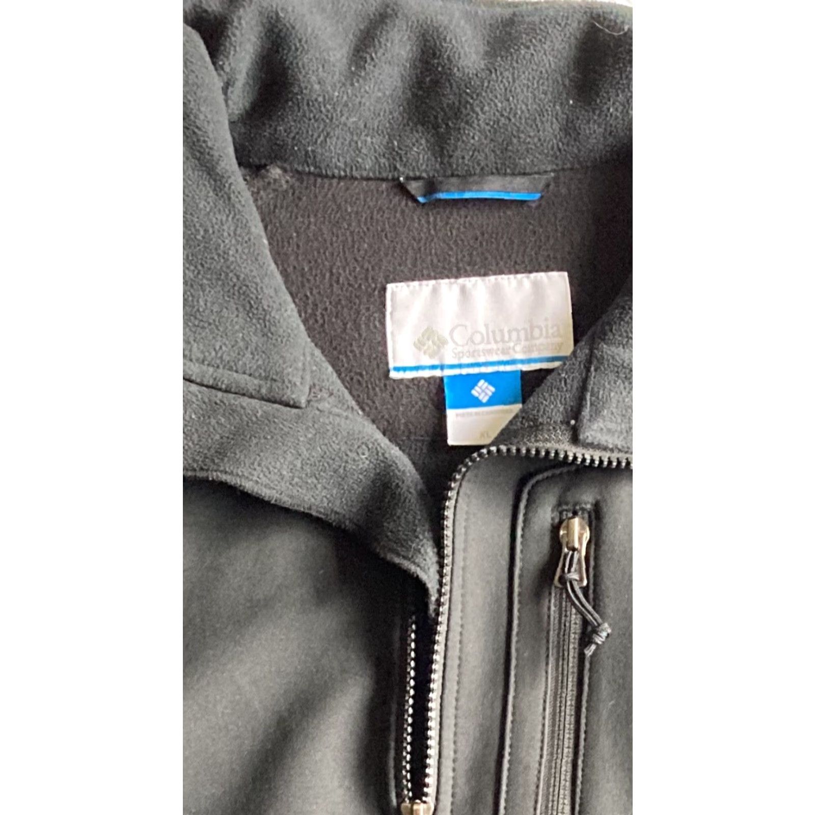 Vintage Columbia Men's Jacket Soft Shell Omni Shield Black XL XLarge Regular Size US XL / EU 56 / 4 - 6 Thumbnail