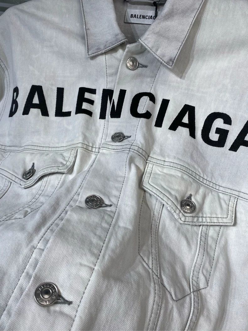 Balenciaga Balenciaga Balenciaga denim jacket embroidered logo-2506 Size US XS / EU 42 / 0 - 8 Thumbnail