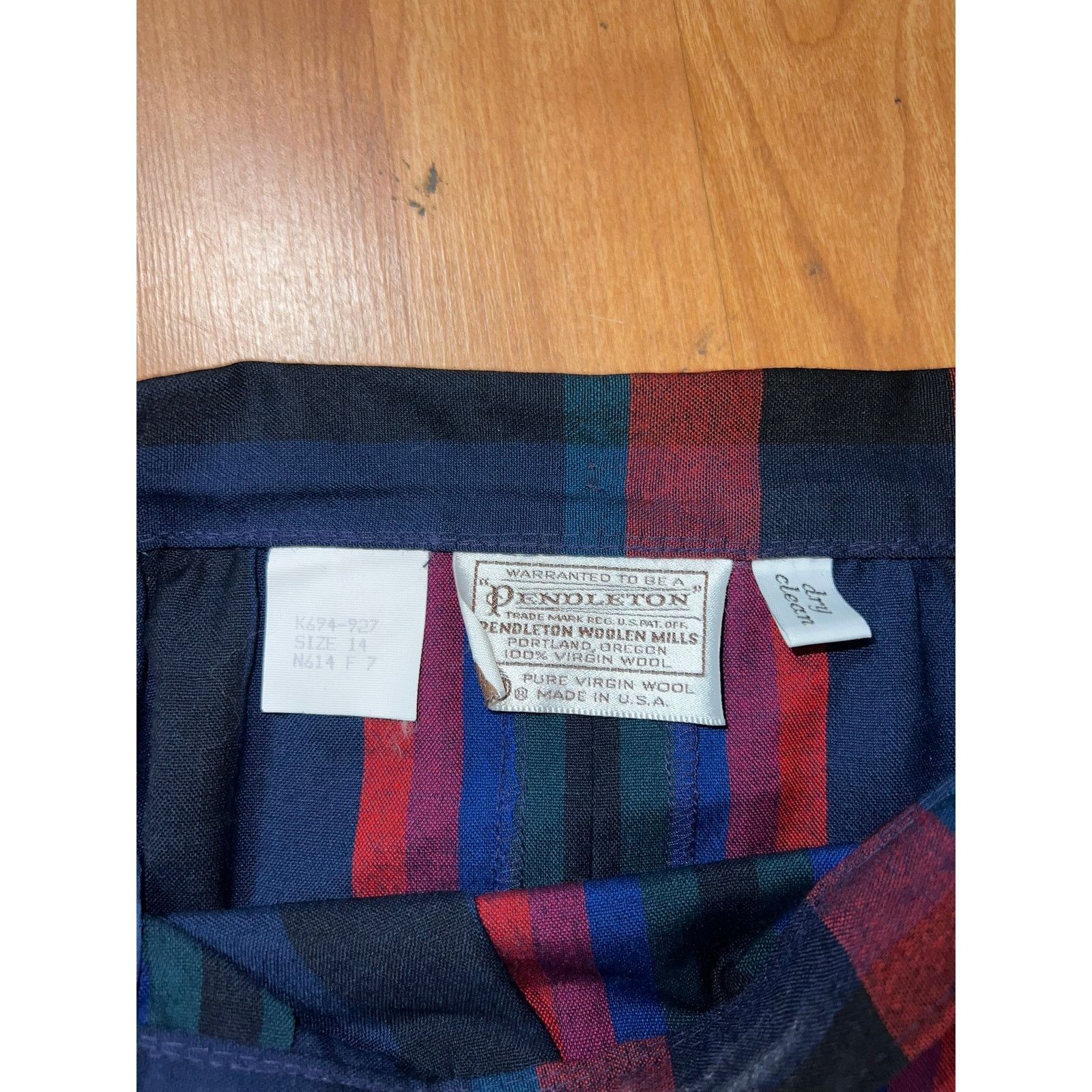 Pendleton Vintage Pendleton Long Skirt USA Made Size 14 Blue VTG 14 Size 30" / US 8 / IT 44 - 5 Thumbnail
