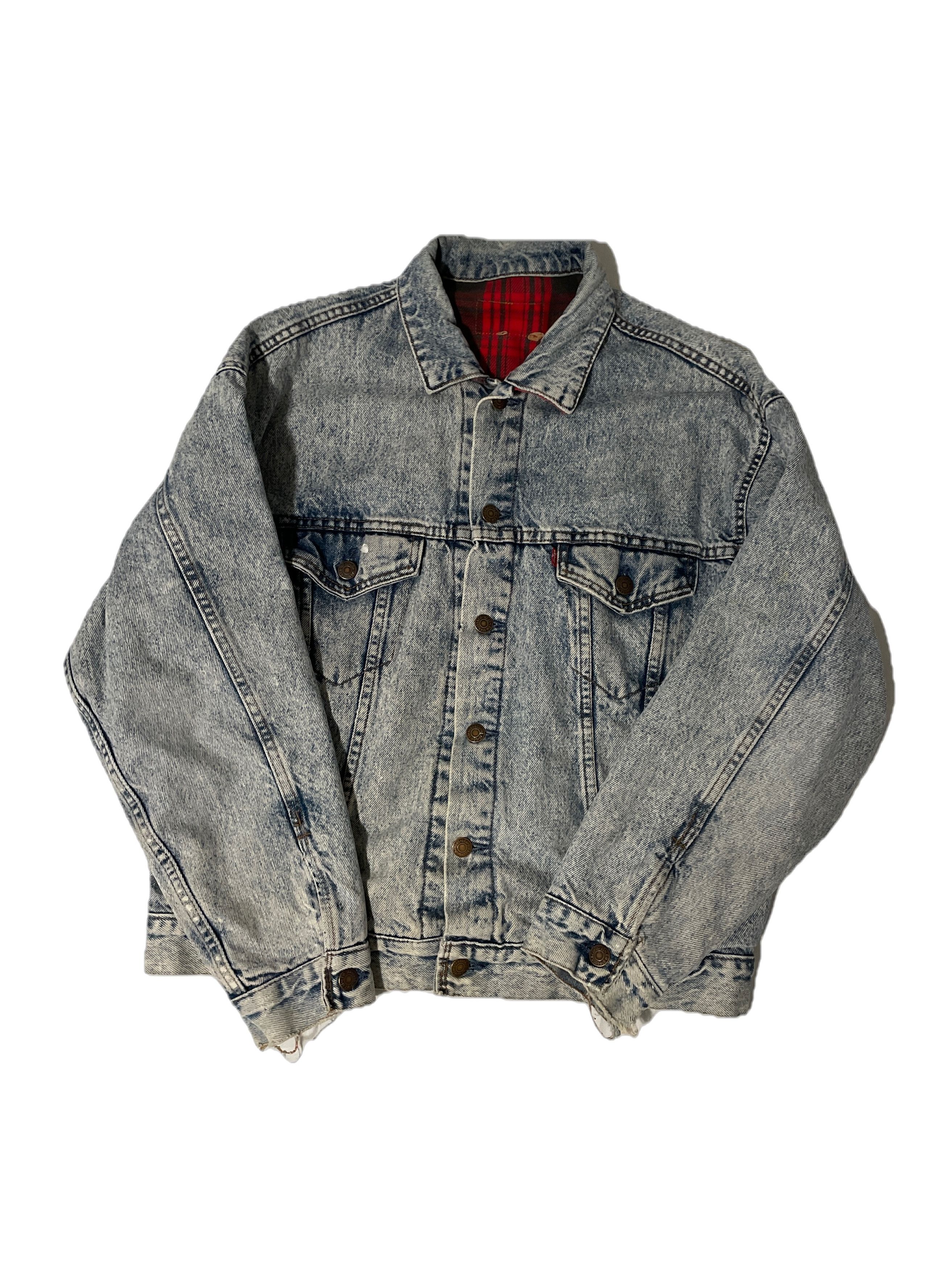 Levi's Vintage Clothing Vintage Levis Flannel Lined Denim Trucker Size US M / EU 48-50 / 2 - 2 Thumbnail