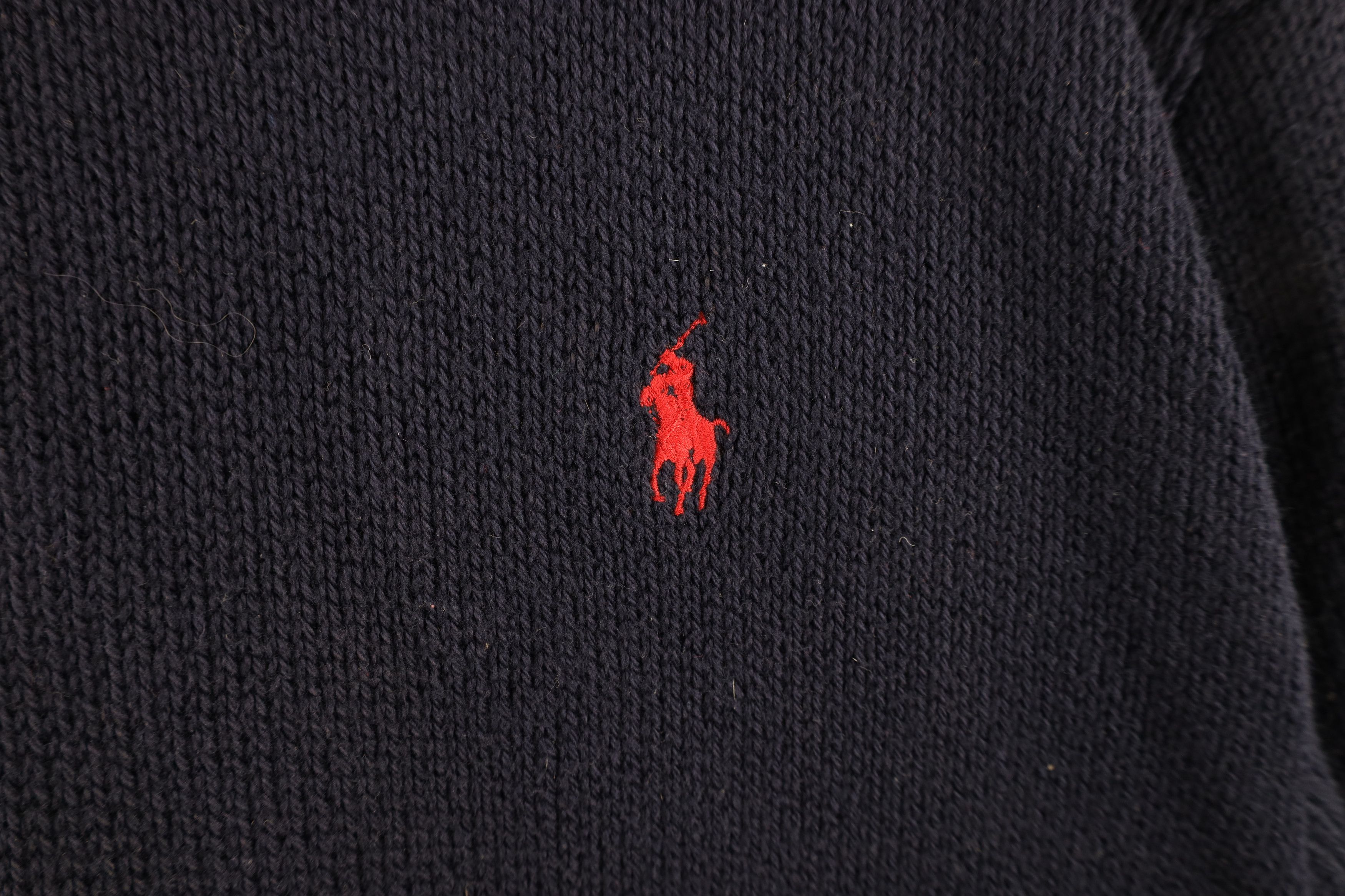 Polo Ralph Lauren Vintage 90s Ralph Lauren Ribbed Knit 1/4 Zip Sweater Size US XL / EU 56 / 4 - 4 Thumbnail