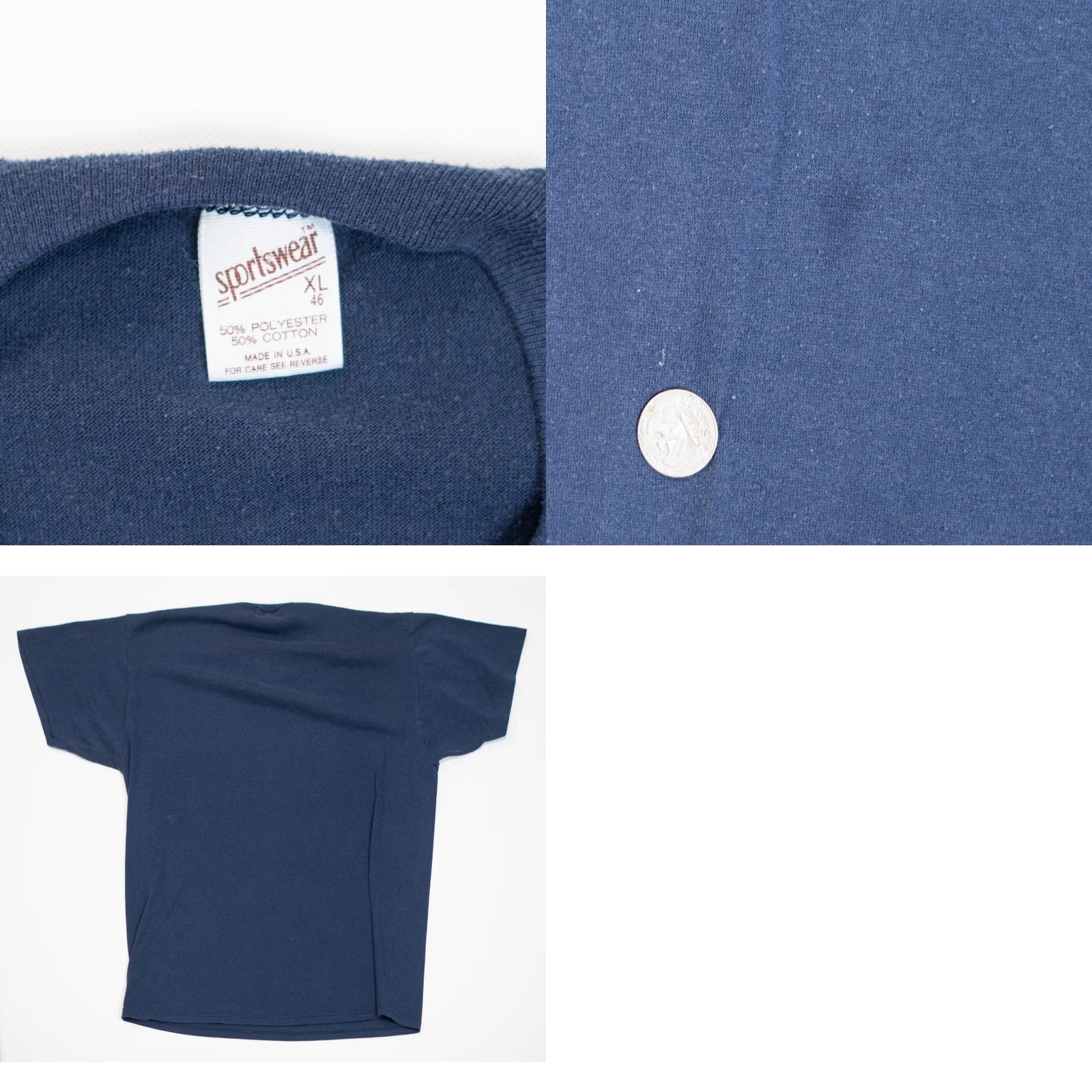 Vintage VINTAGE Sportswear T-Shirt Men XL Blue 80s Art Society Quote Logo 80s 90s Nature Classic Shirt Mens Size US XL / EU 56 / 4 - 8 Thumbnail