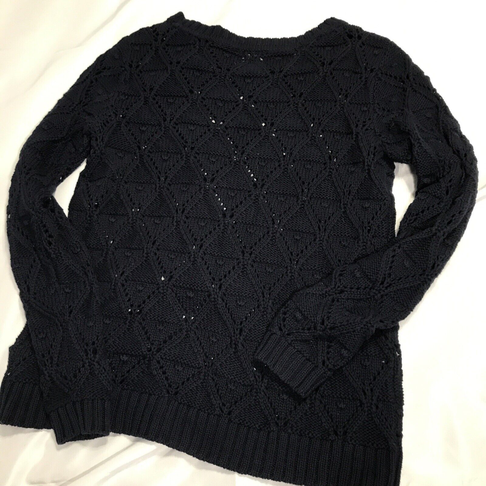 Tommy Hilfiger Tommy Hilfiger Chunky Cable Knit Peek Sweater Size Medium Pu Size M / US 6-8 / IT 42-44 - 5 Thumbnail