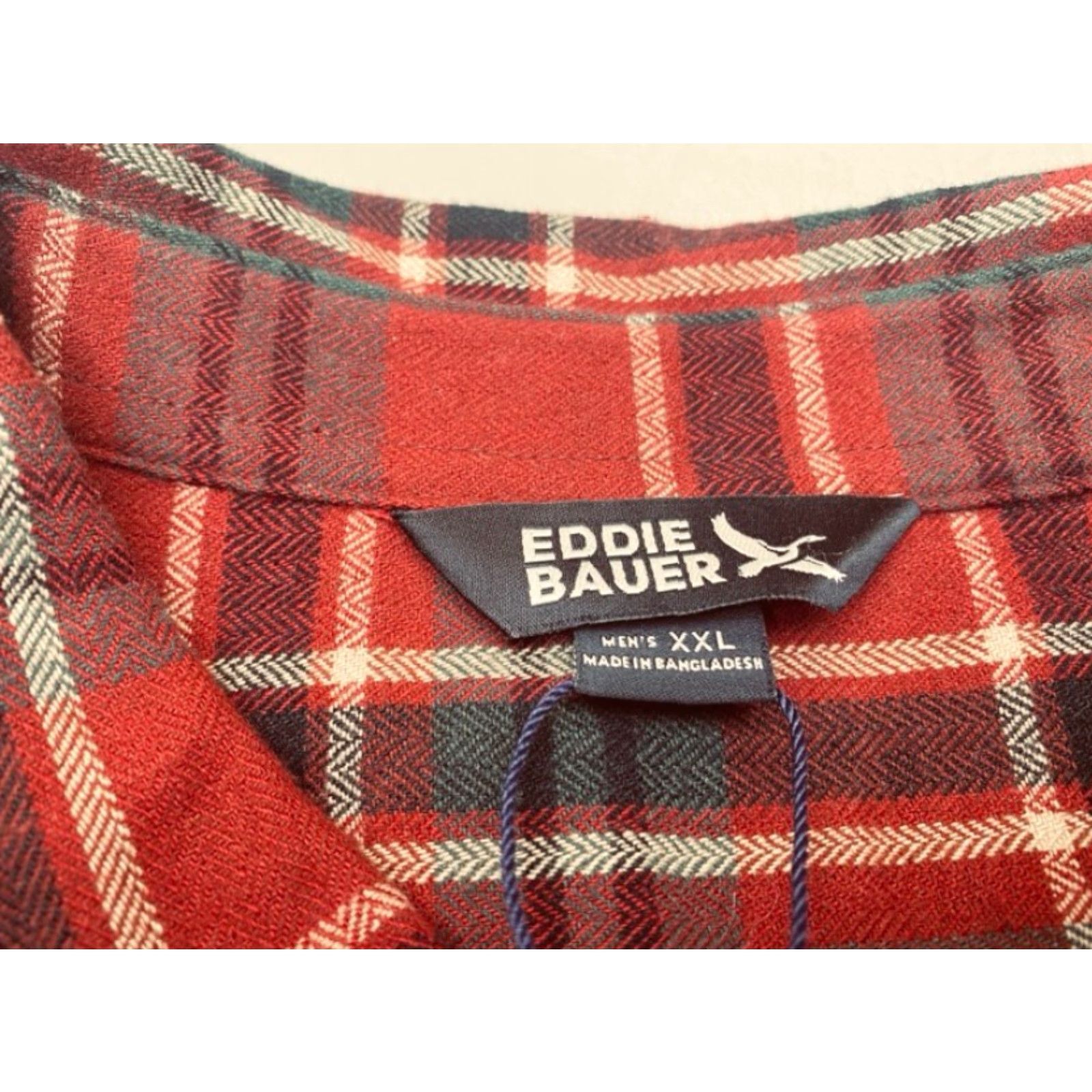 Eddie Bauer NWT Eddie Bauer Flannel Shirt Mens 2XL Red Plaid Long Sleeve Chest Pocket 8267 Size US XXL / EU 58 / 5 - 5 Thumbnail