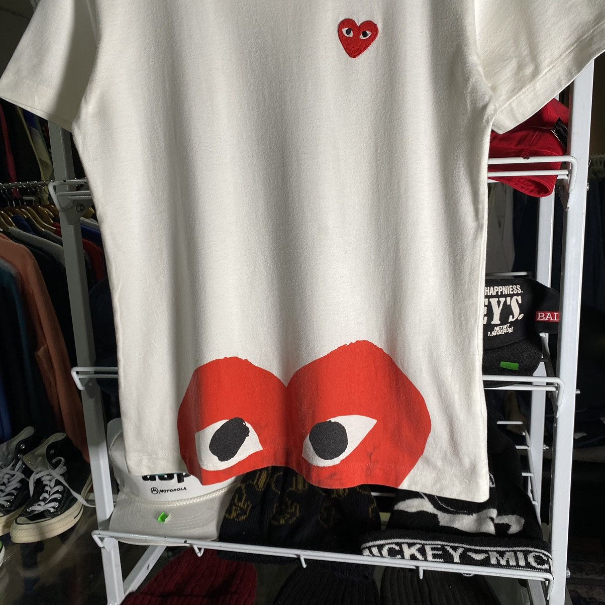 Comme des Garcons Comme Des Garcons Play White Red Heart Logo tee Size US M / EU 48-50 / 2 - 4 Thumbnail