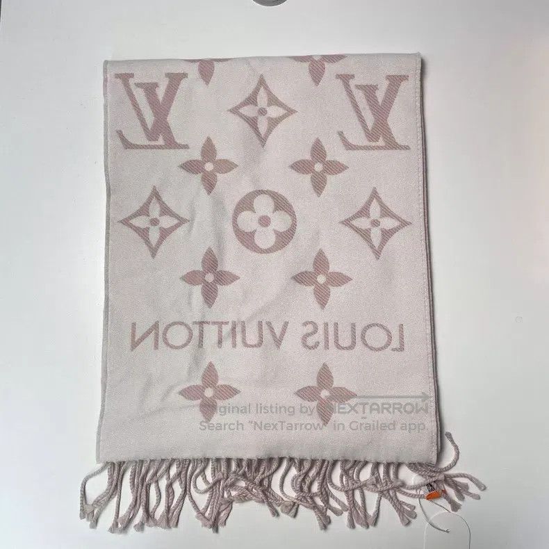 Louis Vuitton Louis Vuitton Pink cashmere fringe scarf Size ONE SIZE - 4 Thumbnail
