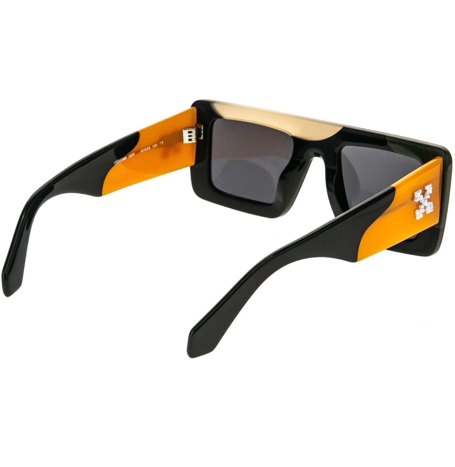 Off-White OFF-WHITE 069 OERI069 Black Orange Wave SEATTLE Sunglasses Size ONE SIZE - 5 Thumbnail