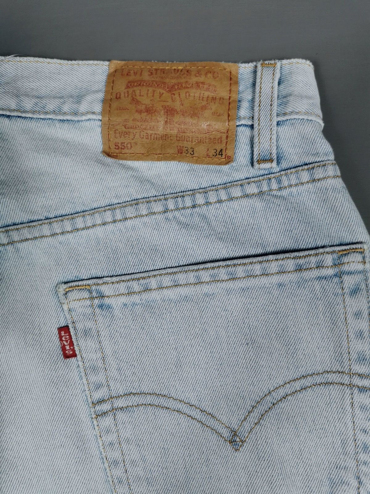 Levi's Vintage 90s Levis 550 Relaxed Fit Jeans Destroyed Grunge Size US 33 - 7 Thumbnail