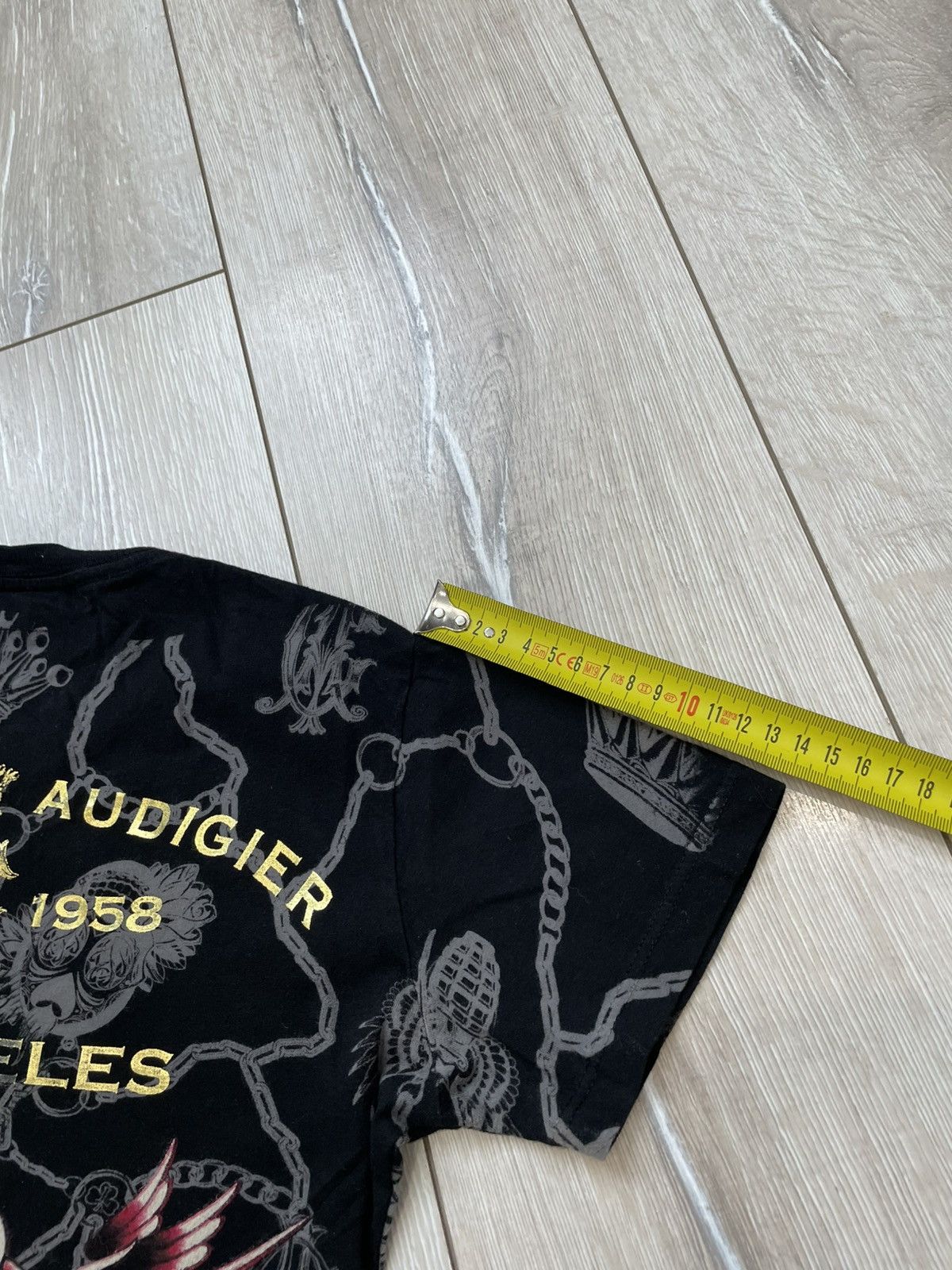 Christian Audigier Christian Audigier Shirt Black All Over Print Gold Skull Size S / US 4 / IT 40 - 12 Thumbnail