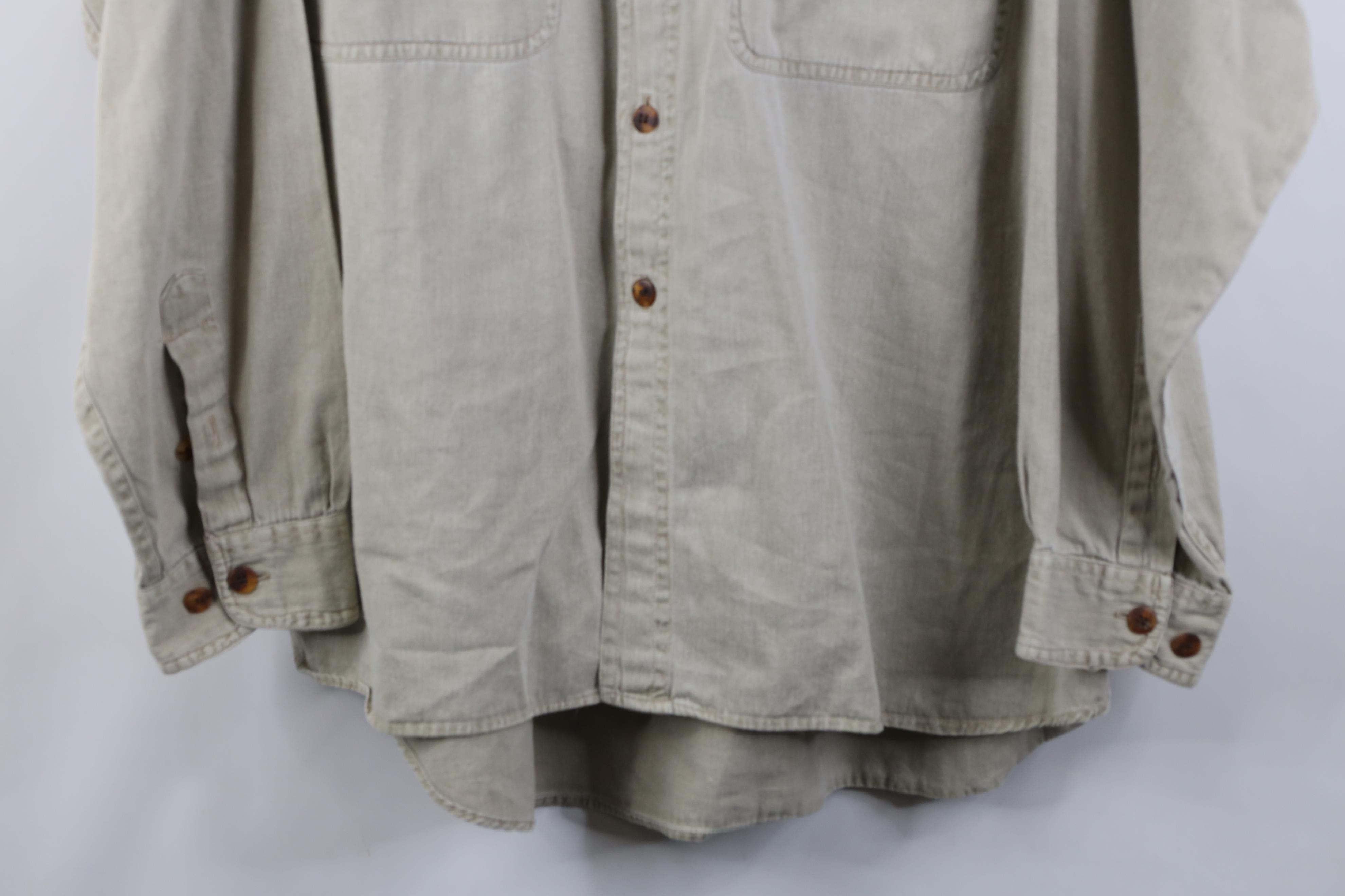 Vintage Vintage 90s Streetwear Stonewash Collared Button Down Shirt Size US L / EU 52-54 / 3 - 3 Thumbnail