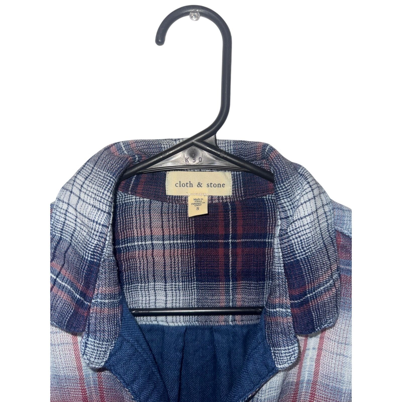 Castaway Clothing Cloth And Stone Frayed Plaid Flannel Shirt - Size Small Size S / US 4 / IT 40 - 4 Thumbnail
