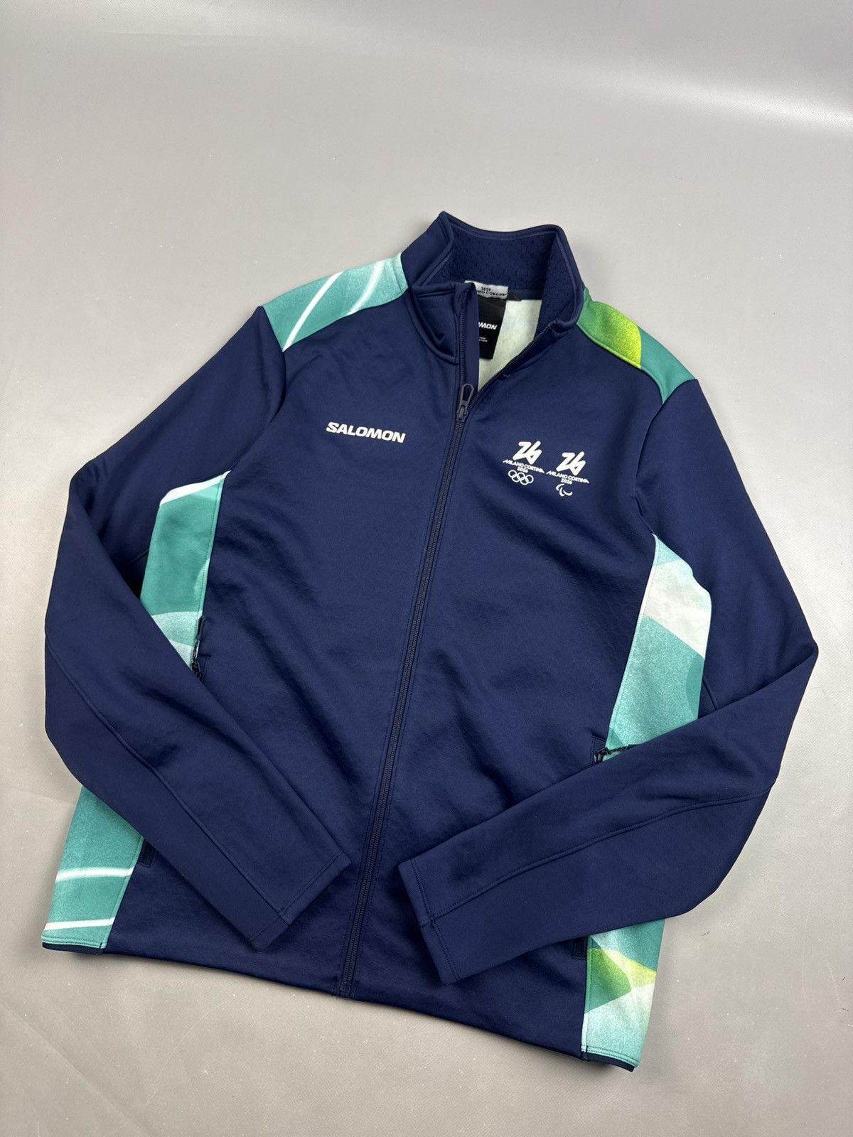 Salomon Salomon olympiada milano 2026 veste zip navy blue size L men Size US L / EU 52-54 / 3 - 2 Thumbnail