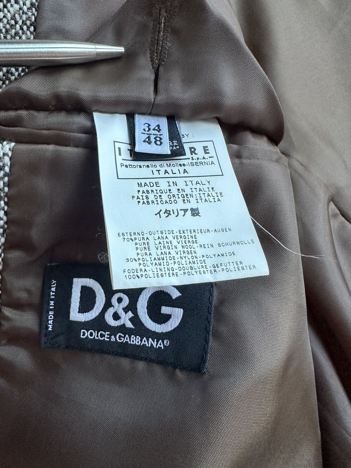 Dolce & Gabbana D&G Dolce & Gabbana tweed suit jacket 48 Medium slim cut Size 38R - 24 Thumbnail