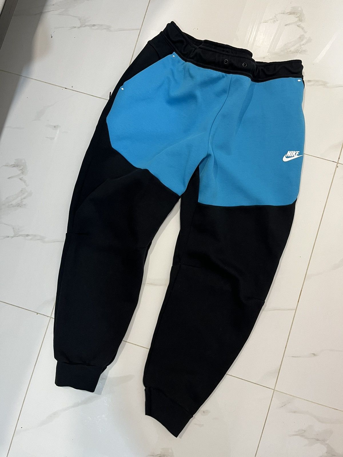 Nike Sportswear Nike Tech Fleece Pants Joggers Blue Black Slim Fit Mens 2XL Grailed