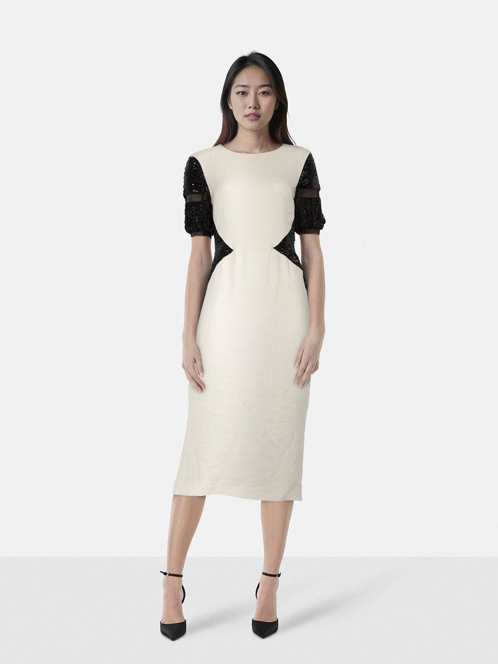 Escada Two Tone Embellished Panels Dress Size M / US 6-8 / IT 42-44 - 1 Thumbnail