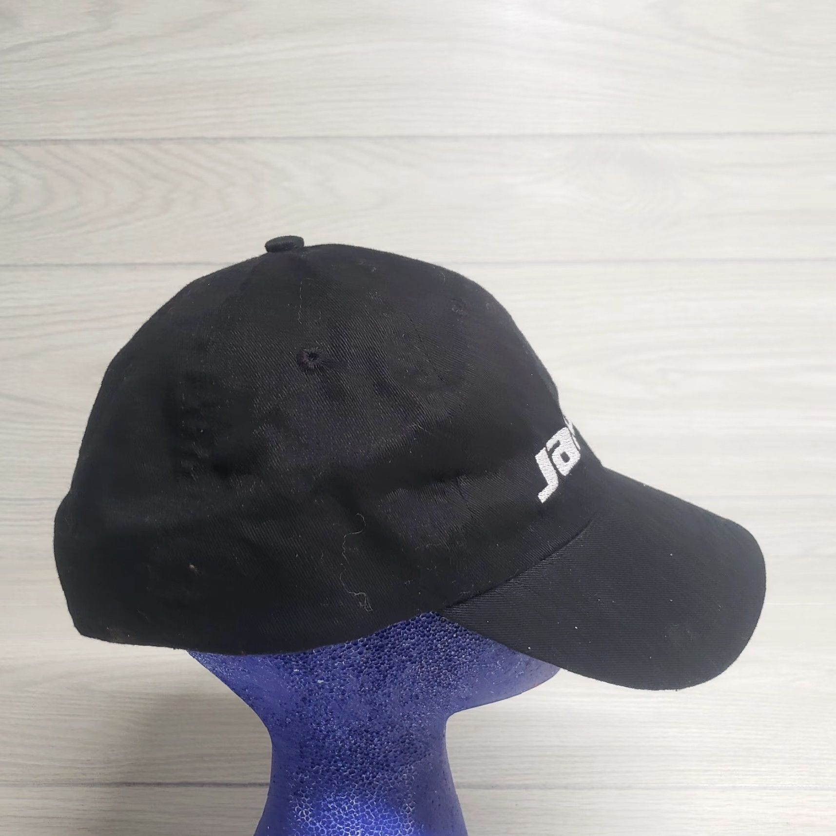 Logo 7 VINTAGE Jacobi Trucker Hat Cap Adult Adjustable Strapback Corduroy Black Block Logo Hat Mens Size ONE SIZE - 3 Thumbnail