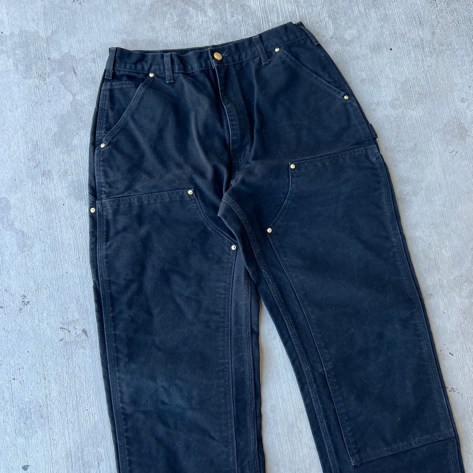 Carhartt × Vintage Carhartt black double knee work wear carpenter pants Size US 31 - 2 Thumbnail