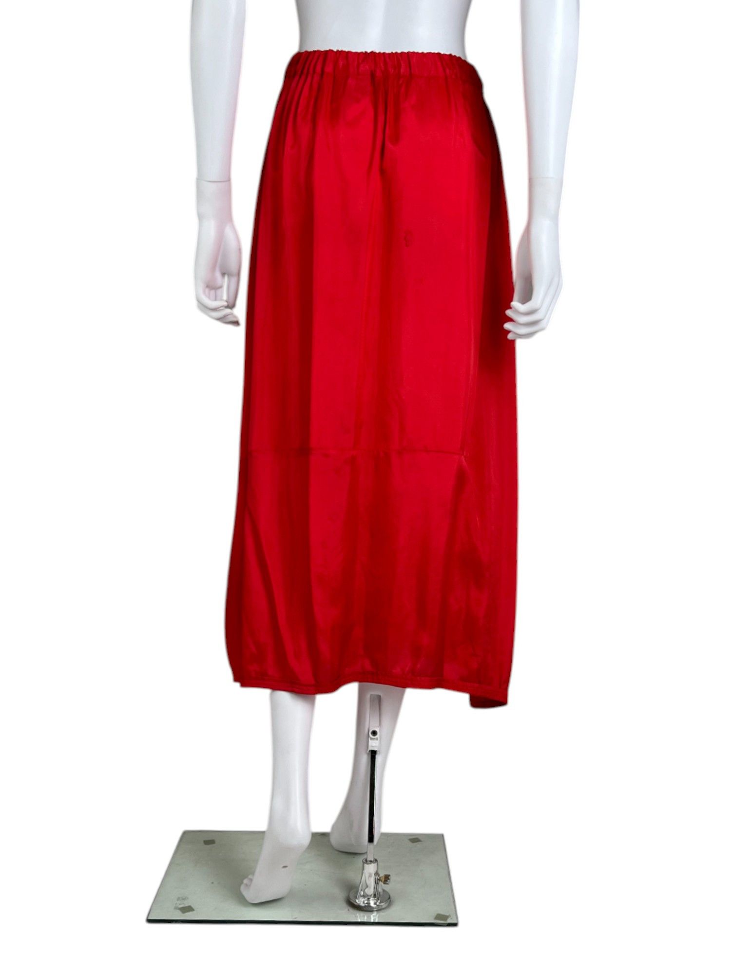 Comme des Garcons 2010's Red Maxi Silk Skirt Size 27" / US 4 / IT 40 - 3 Thumbnail