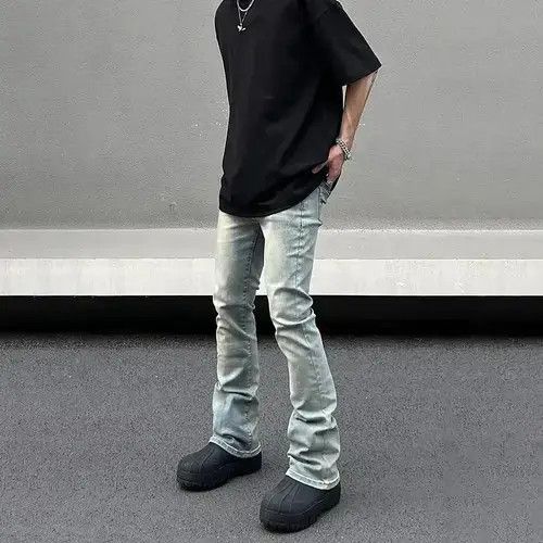 Jean Skinny Jeans Plain Vintage Flared Trousers Y2k Pockets y2k Size US 28 / EU 44 - 1 Thumbnail