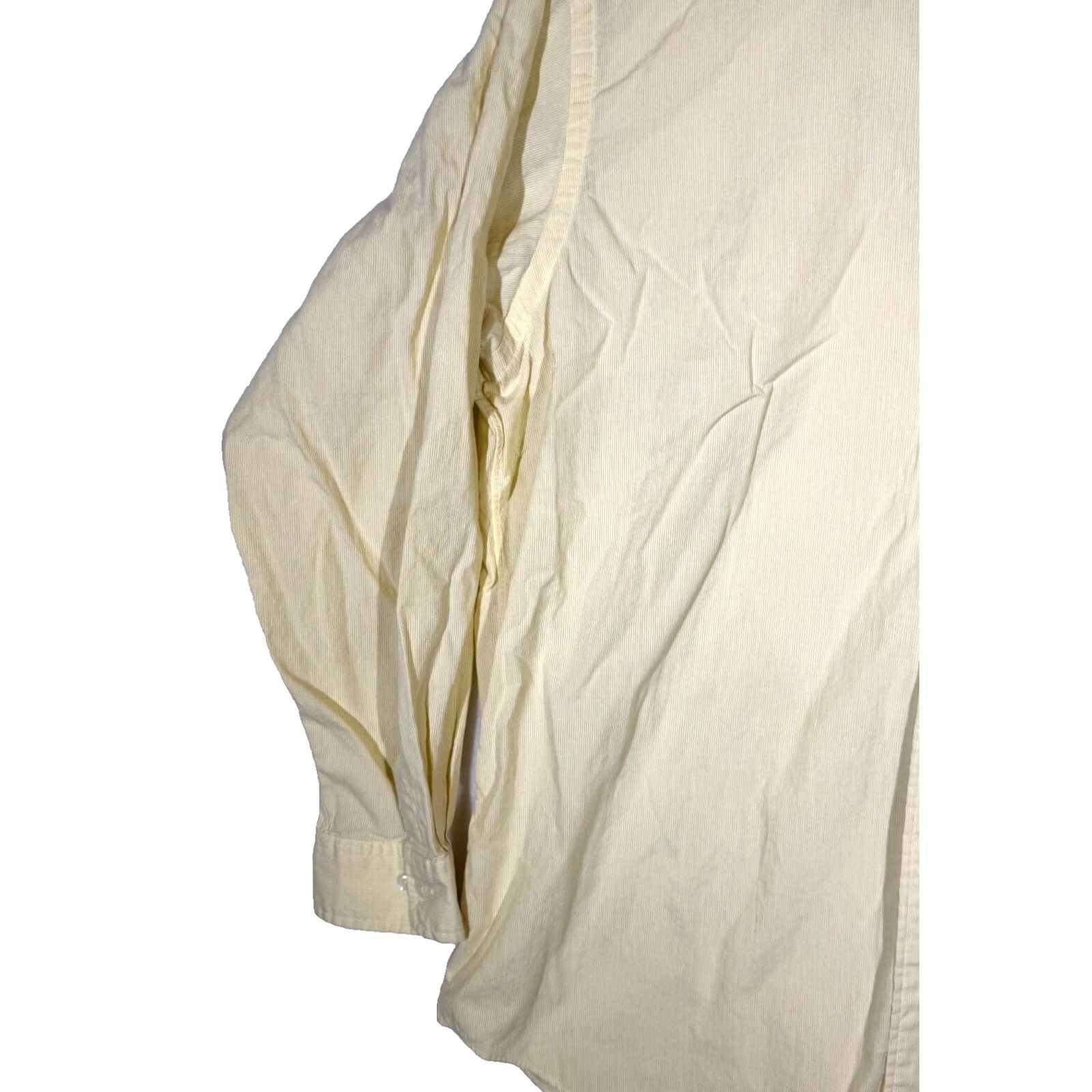 Ralph Lauren Ralph Lauren Yarmouth Dress Shirt Men’s 17 34/35 Yellow Striped Cotton Classic Shirt Size 46R - 3 Thumbnail
