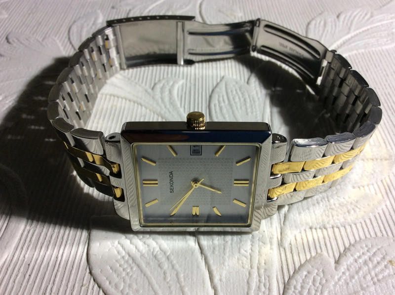 Designer Sekonda men's white dial two tone stainless steel bracelet Size ONE SIZE - 2 Thumbnail