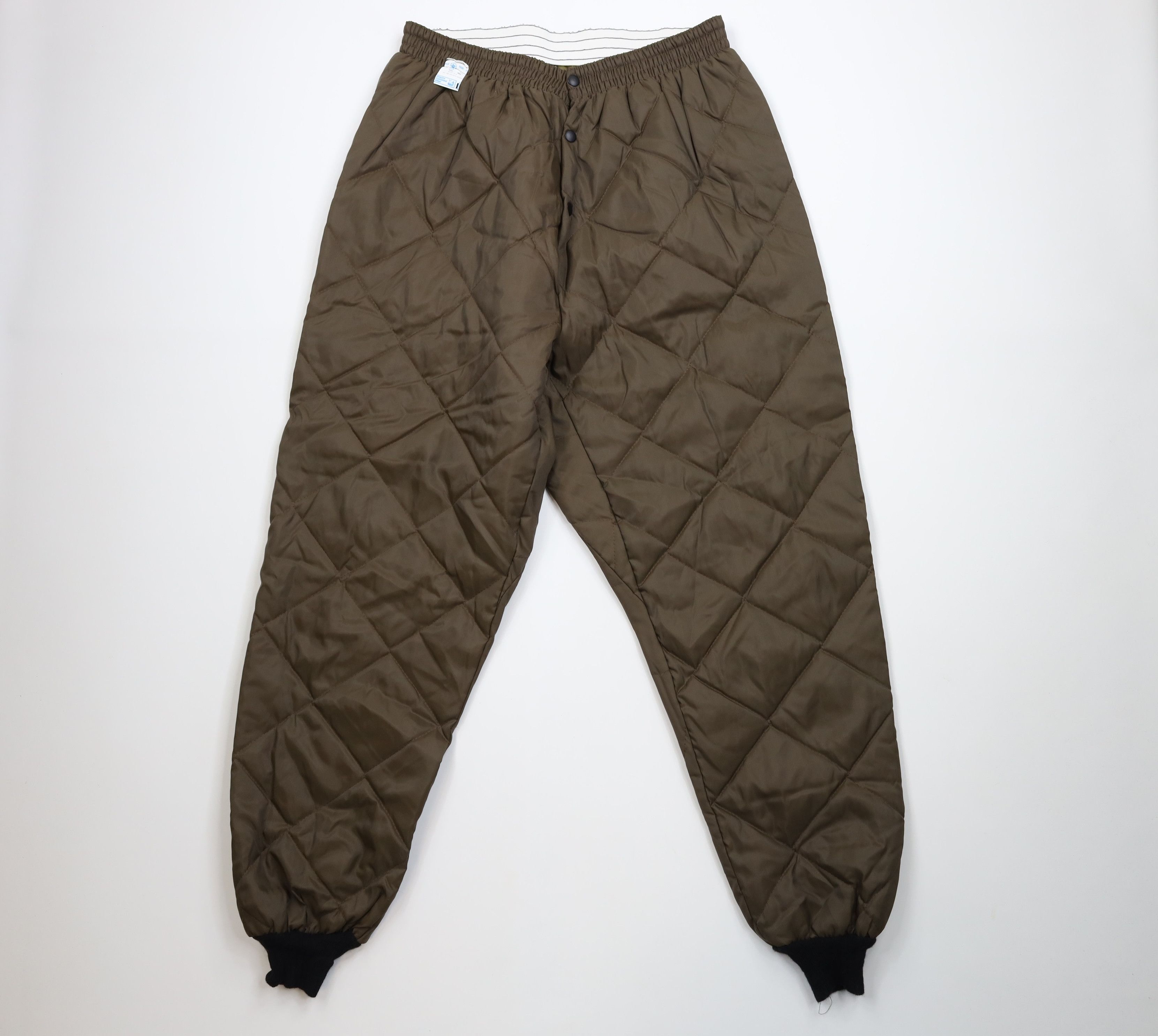 Vintage Vintage 70s Streetwear Insulated Joggers Pants Brown USA Size US 38 / EU 54 - 1 Thumbnail