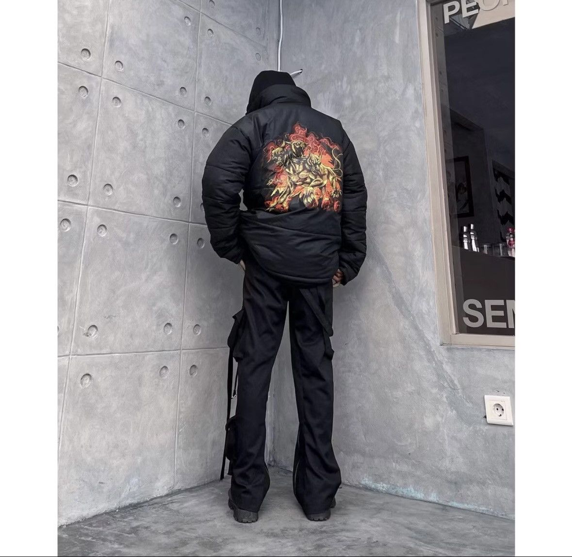 Other Puffer jacket cerberus black streetwear Size US L / EU 52-54 / 3 - 1 Thumbnail