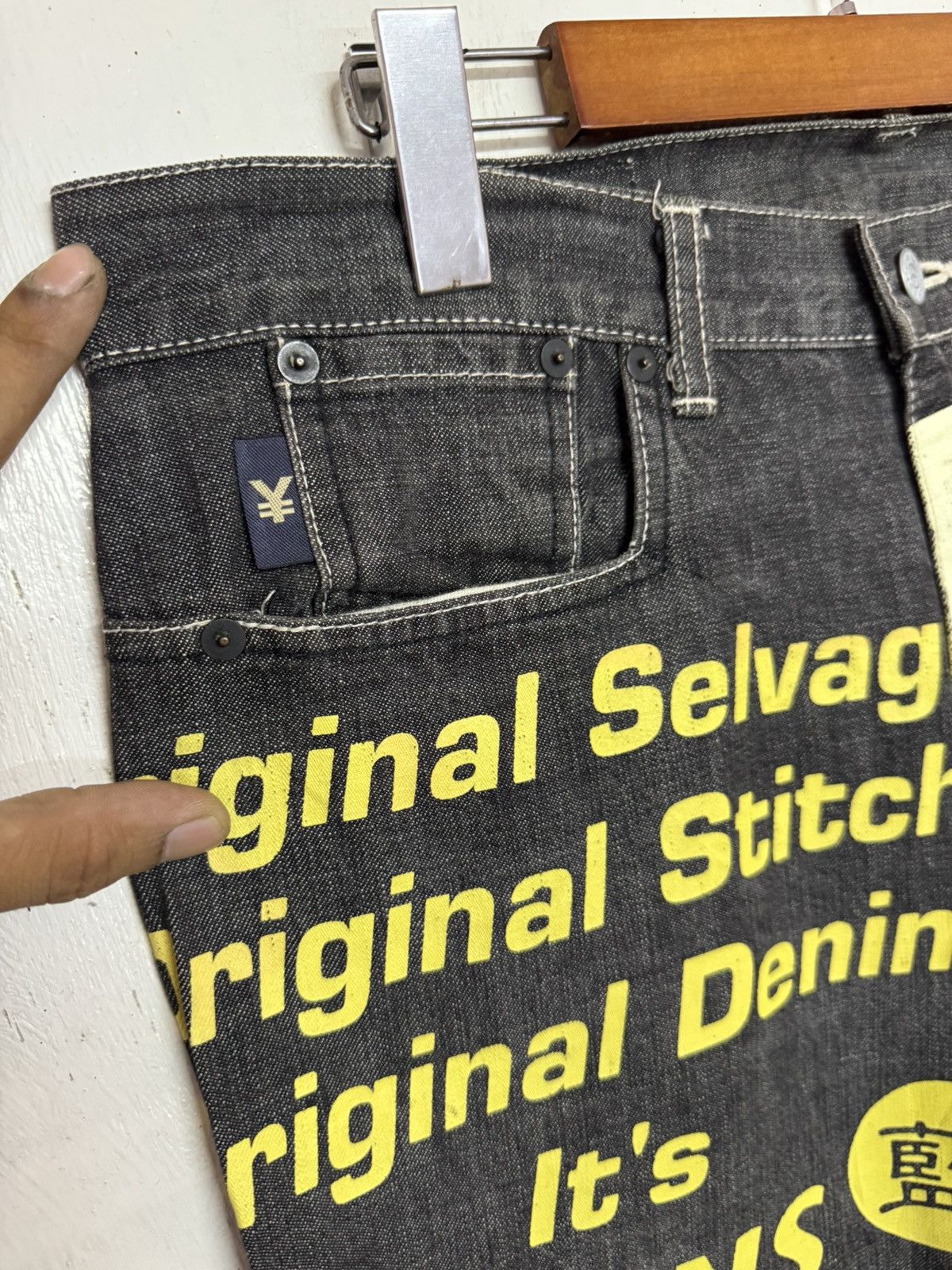 Japanese Brand × Vintage Yen japanase jeans Size US 36 / EU 52 - 3 Thumbnail