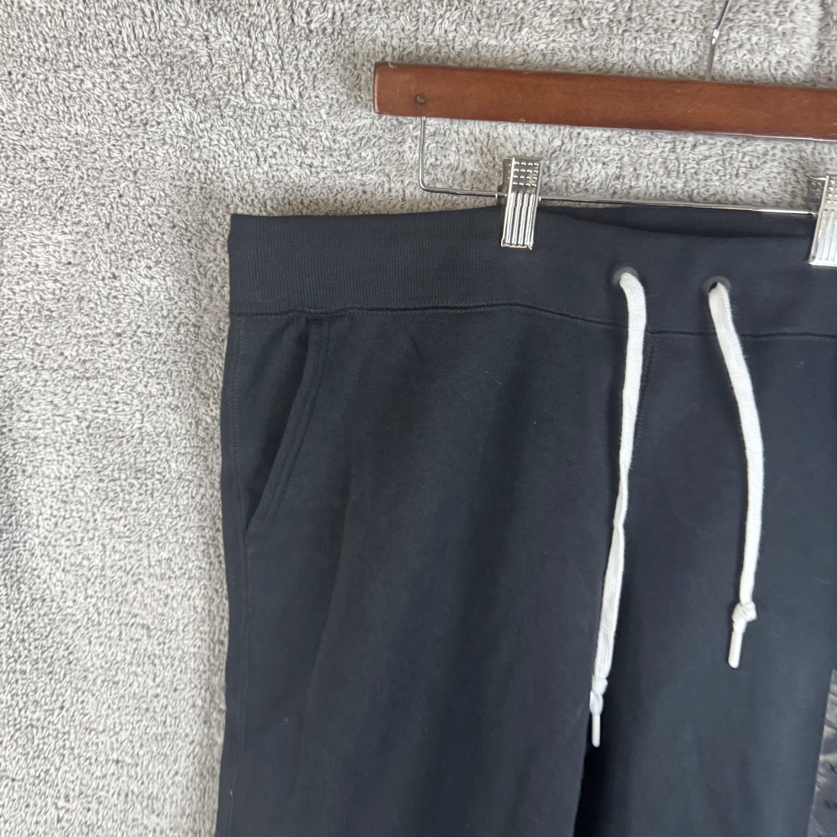 Converse VINTAGE? No—Proceed with optimized: Converse Sweatpants Mens 2XL Black Fleece Joggers Drawstring Cuffed All Star Size US 39 - 2 Thumbnail