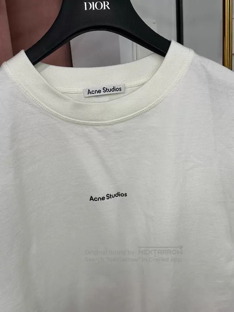 Acne Studios Acne Studios White Letter Short Sleeve T-Shirt Size XS / US 0-2 / IT 36-38 - 2 Thumbnail