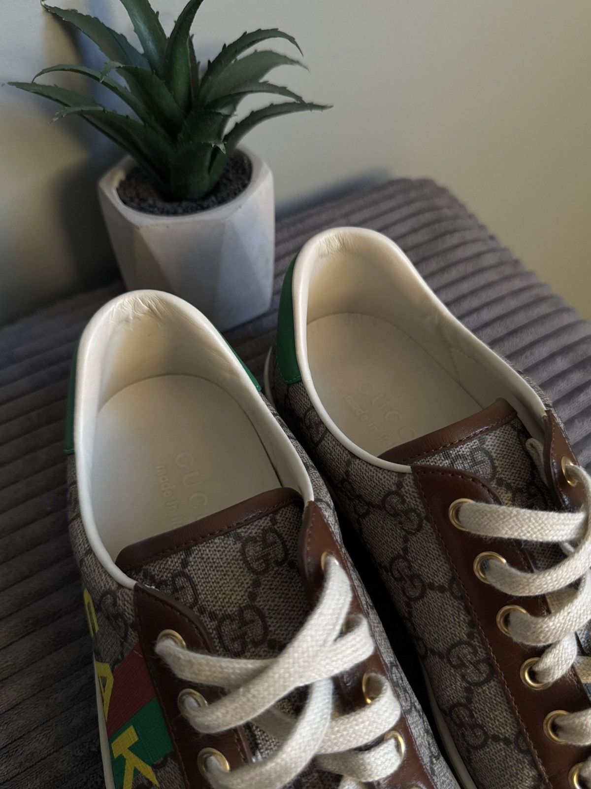 Gucci Gucci Fake Not Ace GG Monogram Sneakers Size US 6.5 / EU 39-40 - 13 Thumbnail