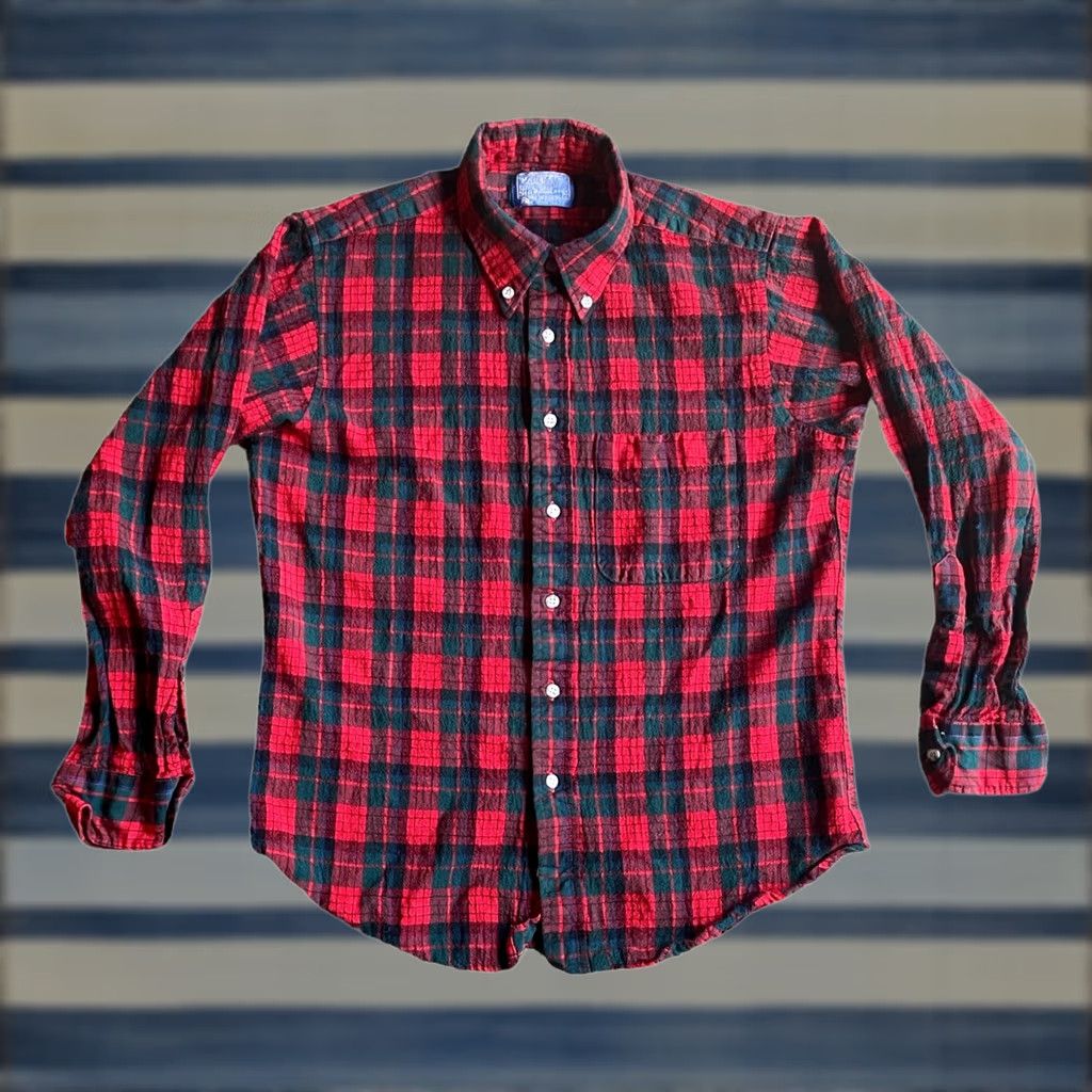 Pendleton VINTAGE Pendleton Wool Button-Up Long Sleeve Shirt Red Plaid Sz Large USA Macnicol Tartan Shirt Regular Men Size US L / EU 52-54 / 3 - 1 Thumbnail