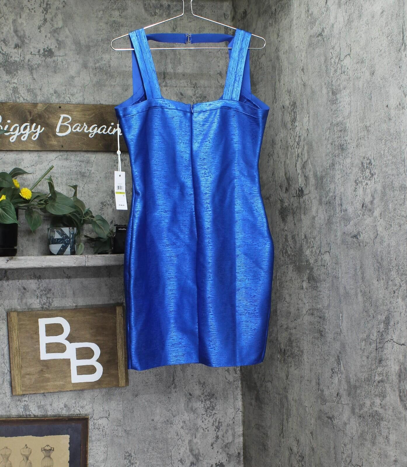 Signal Sport Nwt Siena Bandage Bodycon Knit Mini Dress Saphire Blue 14 Size XL / US 12-14 / IT 48-50 - 2 Thumbnail