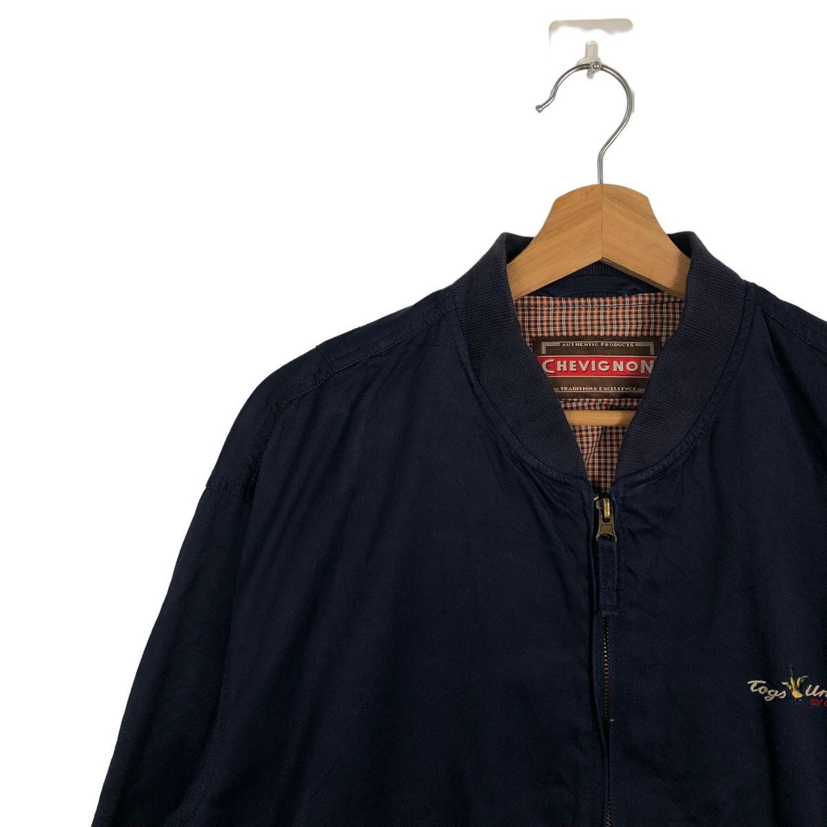 Issey Miyake VINTAGE BOMBER JACKET CHEVIGNON ISSEY MIYAKE TARTAN LINING Size US L / EU 52-54 / 3 - 6 Thumbnail
