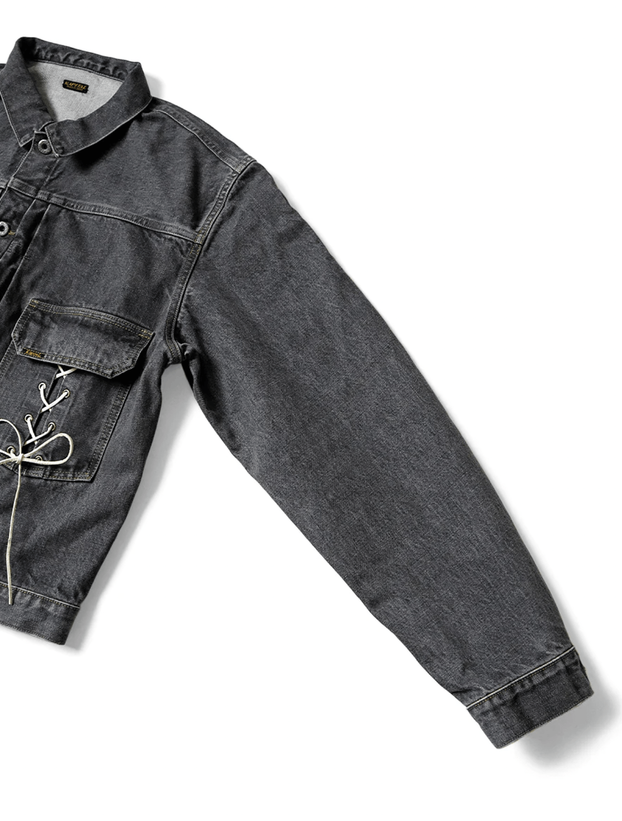 Kapital Kapital 14oz Black Denim Lace-Up Jacket Size US L / EU 52-54 / 3 - 4 Thumbnail